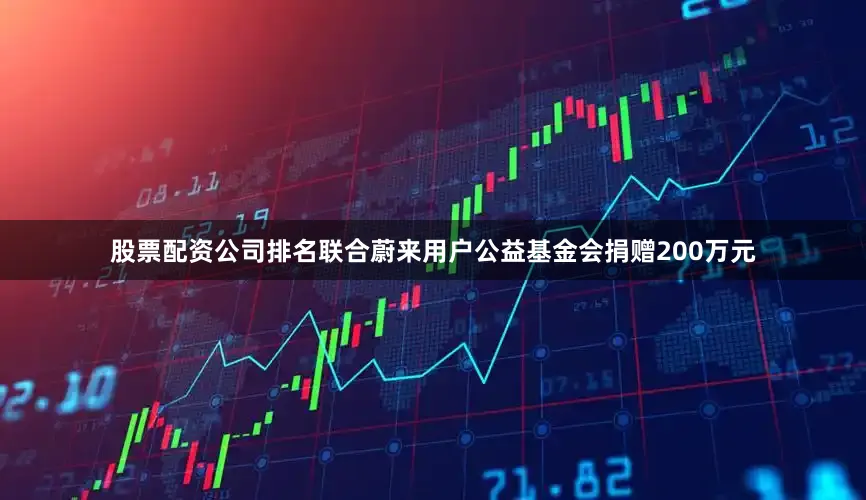 股票配资公司排名联合蔚来用户公益基金会捐赠200万元